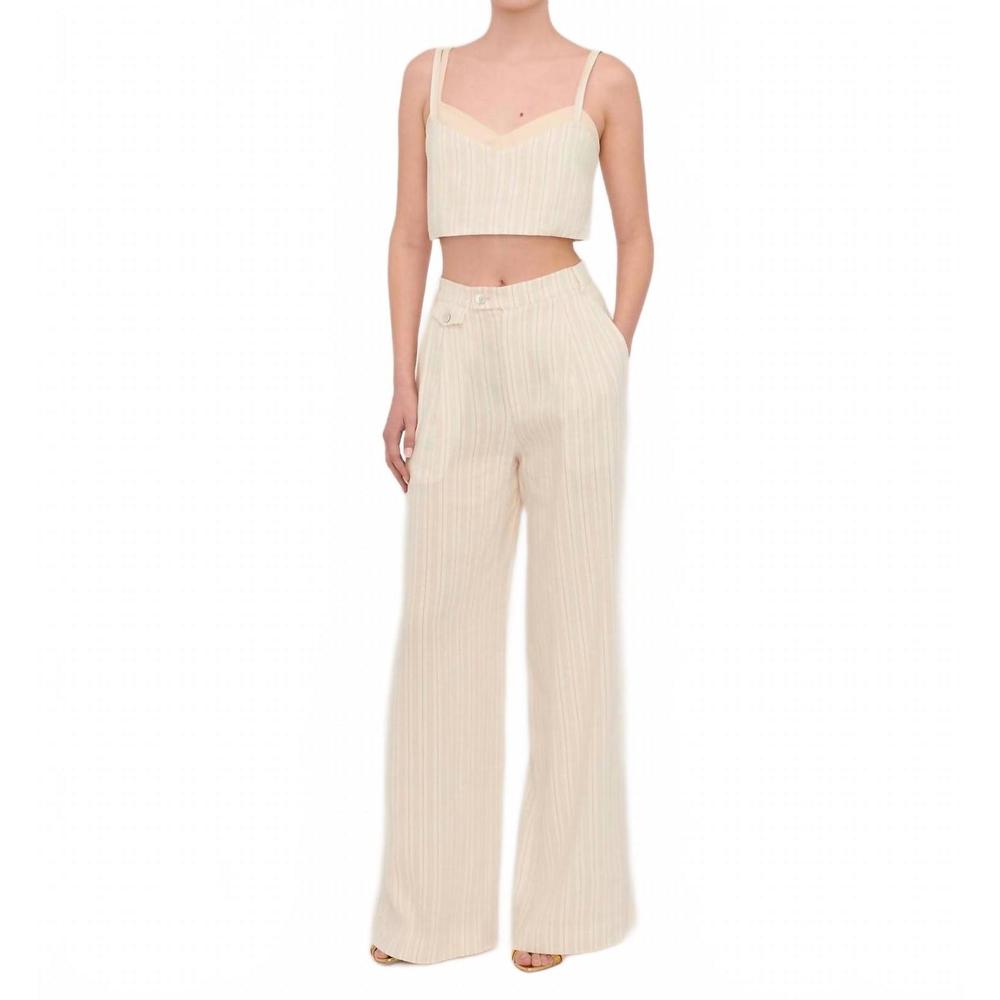 NEW MARISSA WEBB women's palmer high waist stripe trouser pants in portofino str